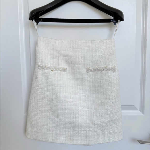 Ochirly White Tweed Skirt – Size XS - Picture 3 of 9